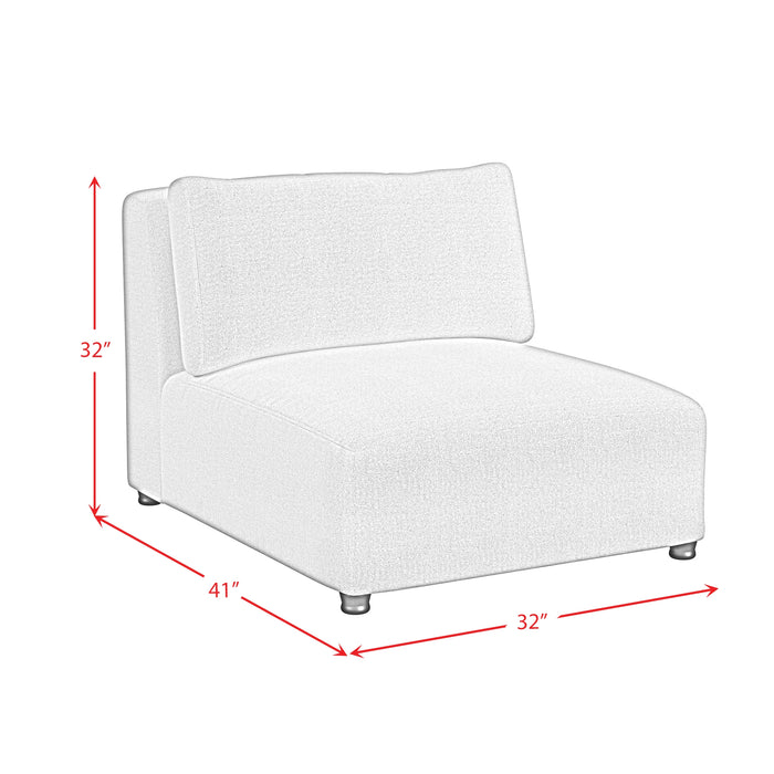 Zandara Modular Armless Chair - Olefin Beige - Tony’s Furniture Store & Linen (GA) - Multi Location