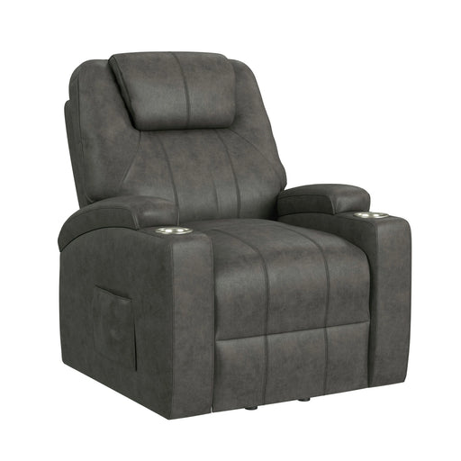 Kenmore P1 Lift Chair with Heat Massage in Simba DK Grey - Tony’s Furniture Store & Linen (GA) - Multi Location