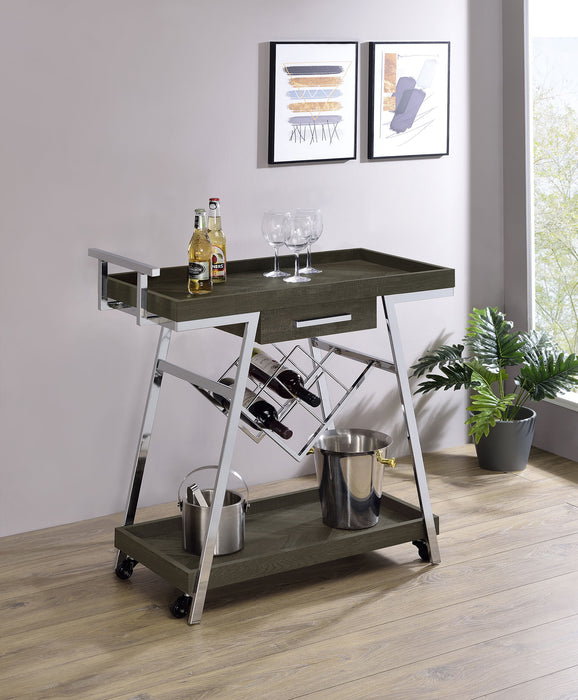 Kinney 2-tier Bar Cart with Storage Drawer - Tony’s Furniture Store & Linen (GA) - Multi Location