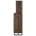 Mendoza 2-door Wine Cabinet Rustic Oak Herringbone and Gunmetal - Tony’s Furniture Store & Linen (GA) - Multi Location