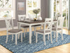 Fortress 7-piece Dining Set Chestnut and Vintage White - Tony’s Furniture Store & Linen (GA) - Multi Location