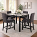 Dalia 5PC Square Counter Set in Black - Tony’s Furniture Store & Linen (GA) - Multi Location