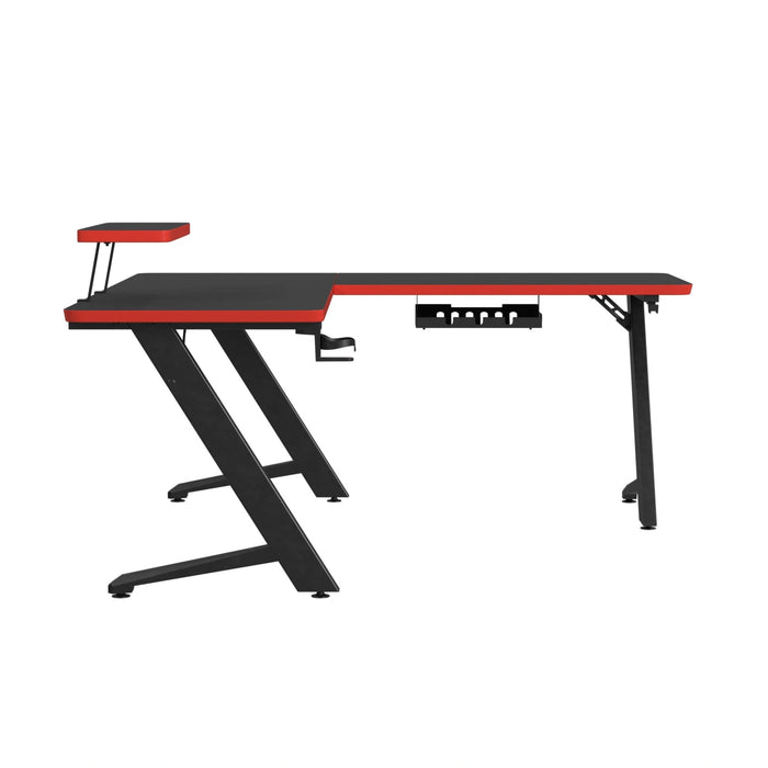 Waterside L shape Desk in Black - Tony’s Furniture Store & Linen (GA) - Multi Location