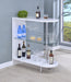 Adolfo 3-tier Bar Table Glossy White and Clear - Tony’s Furniture Store & Linen (GA) - Multi Location