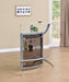 Dallas 2-shelf Home Bar Silver and Frosted Glass - Tony’s Furniture Store & Linen (GA) - Multi Location
