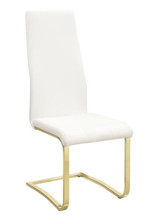 Montclair Side Chairs White and Rustic Brass (Set of 4) - Tony’s Furniture Store & Linen (GA) - Multi Location