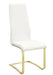 Montclair Side Chairs White and Rustic Brass (Set of 4) - Tony’s Furniture Store & Linen (GA) - Multi Location