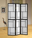 Damis 3-panel Folding Floor Screen Black and White - Tony’s Furniture Store & Linen (GA) - Multi Location