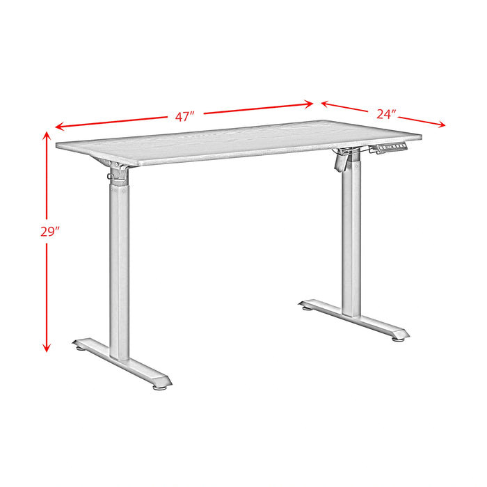 Oakland Adjustable Desk in Black - 3A Packing - Tony’s Furniture Store & Linen (GA) - Multi Location