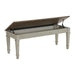 Farmington Storage Dining Bench in Medium Brown and Washed Stone - Tony’s Furniture Store & Linen (GA) - Multi Location