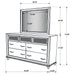 Barzini Dresser With Mirror - Tony’s Furniture Store & Linen (GA) - Multi Location