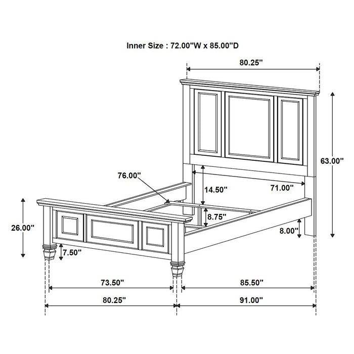 Sandy Beach California King Bed - Tony’s Furniture Store & Linen (GA) - Multi Location