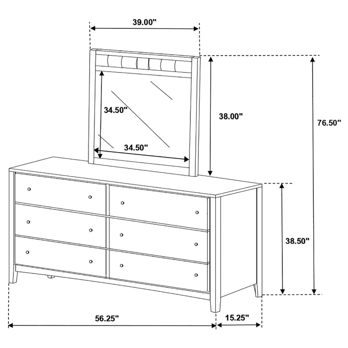 Carlton Dresser With Mirror - Tony’s Furniture Store & Linen (GA) - Multi Location