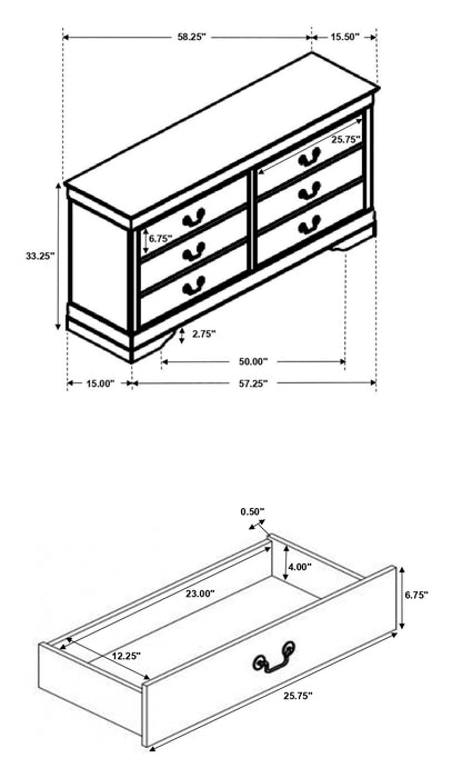 Louis Philippe Bedroom Set