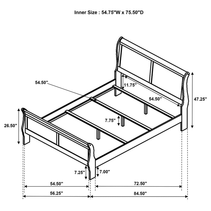 Louis Philippe Full Bed - Tony’s Furniture Store & Linen (GA) - Multi Location