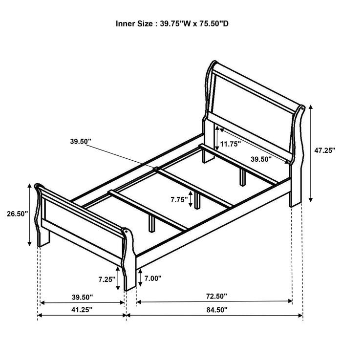 Louis Philippe Twin Bed - Tony’s Furniture Store & Linen (GA) - Multi Location