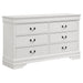 Louis Philippe 6-drawer Dresser White - Tony’s Furniture Store & Linen (GA) - Multi Location