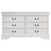 Louis Philippe 6-drawer Dresser White - Tony’s Furniture Store & Linen (GA) - Multi Location