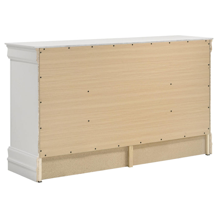 Louis Philippe 6-drawer Dresser White - Tony’s Furniture Store & Linen (GA) - Multi Location