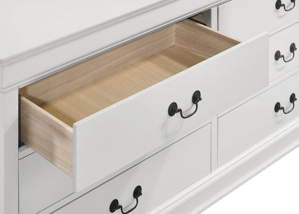 Louis Philippe 6-drawer Dresser White - Tony’s Furniture Store & Linen (GA) - Multi Location