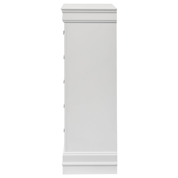 Louis Philippe 5-drawer Bedroom Chest White - Tony’s Furniture Store & Linen (GA) - Multi Location