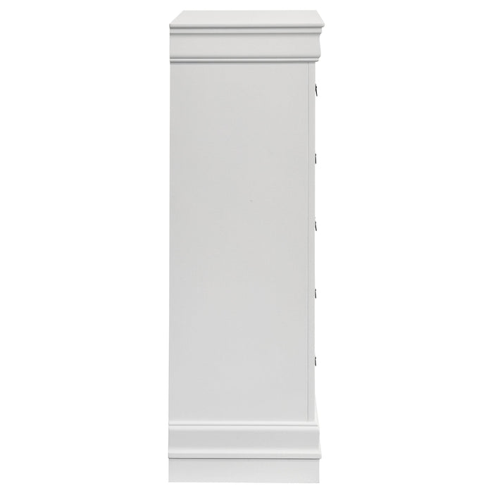 Louis Philippe 5-drawer Bedroom Chest White - Tony’s Furniture Store & Linen (GA) - Multi Location