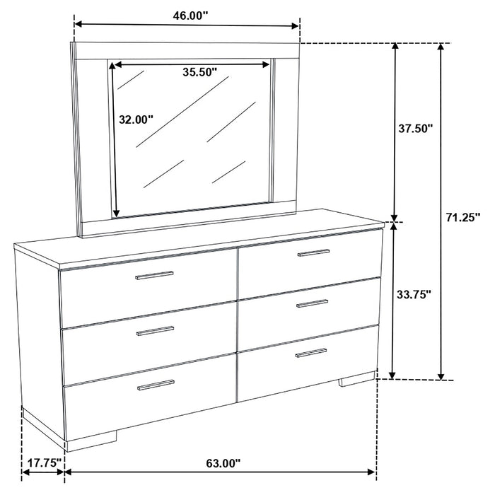 Felicity Dresser With Mirror - Tony’s Furniture Store & Linen (GA) - Multi Location