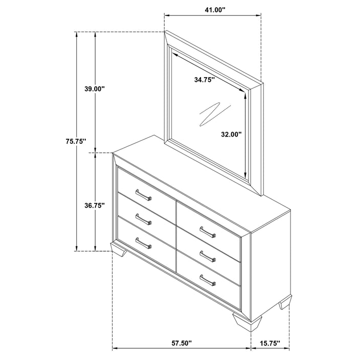 Kauffman Dresser With Mirror - Tony’s Furniture Store & Linen (GA) - Multi Location