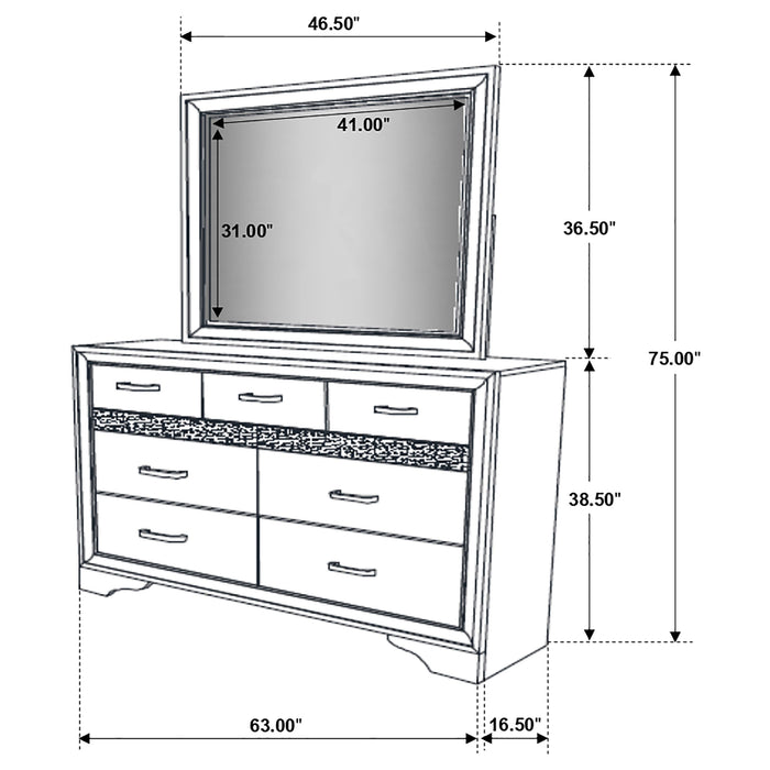 Miranda Dresser With Mirror - Tony’s Furniture Store & Linen (GA) - Multi Location