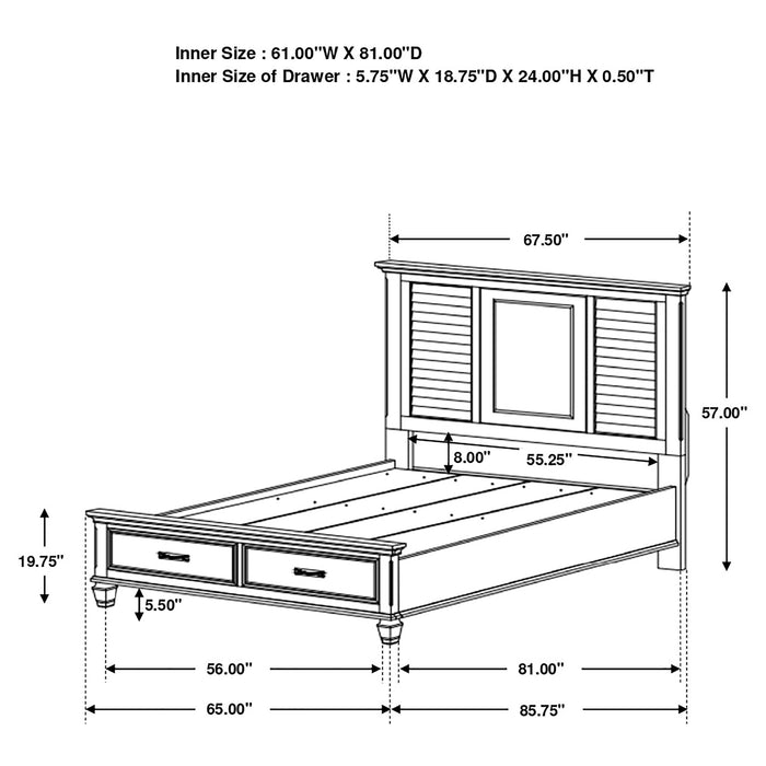 Franco Panel Platform Storage Bed