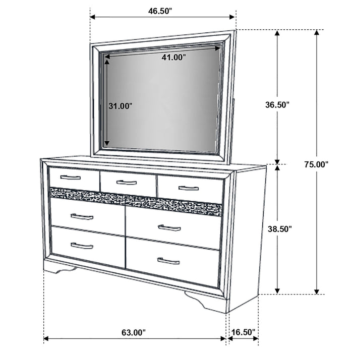 Miranda Dresser With Mirror - Tony’s Furniture Store & Linen (GA) - Multi Location