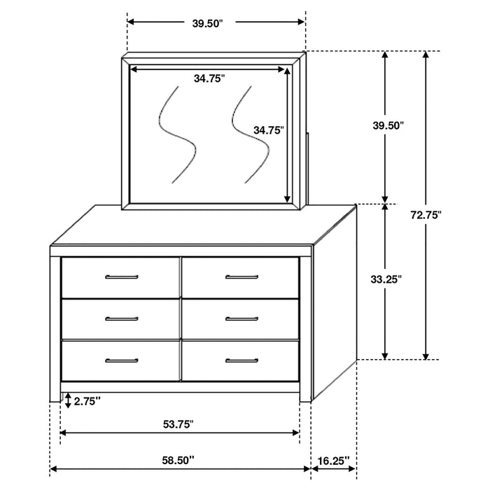 Brantford Dresser With Mirror - Tony’s Furniture Store & Linen (GA) - Multi Location