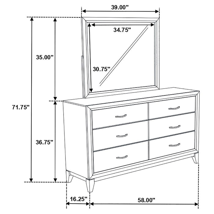 Watson Dresser With Mirror - Tony’s Furniture Store & Linen (GA) - Multi Location