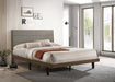 Mays Upholstered Platform Bed Walnut Brown and Grey - Tony’s Furniture Store & Linen (GA) - Multi Location