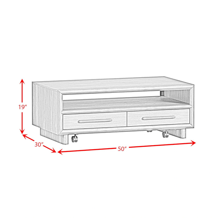 Brisbane 4-Drawer Coffee Table with Casters in Brown - Tony’s Furniture Store & Linen (GA) - Multi Location