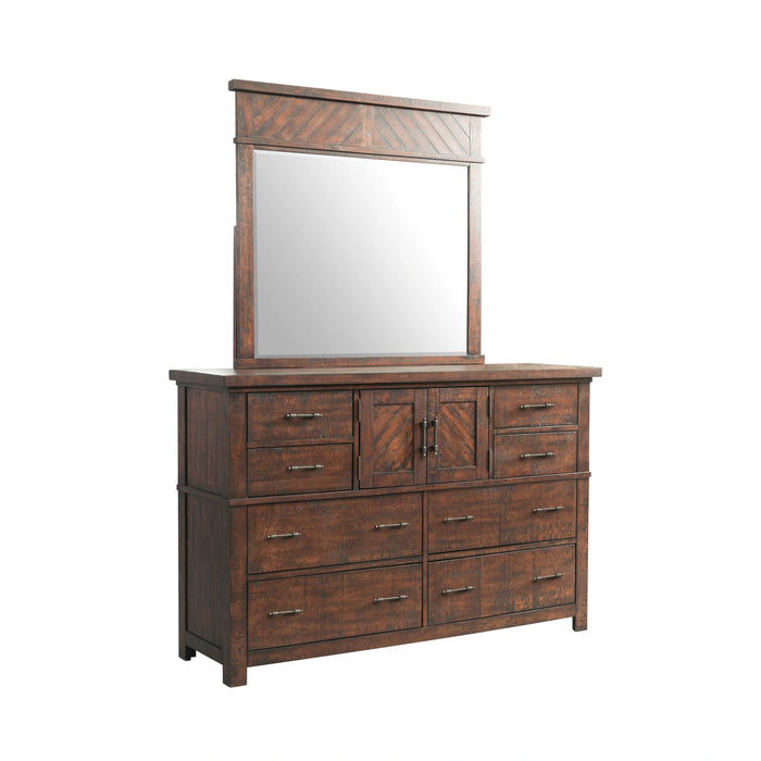 Jax Platform Storage Bedroom Set in Cherry - Tony’s Furniture Store & Linen (GA) - Multi Location