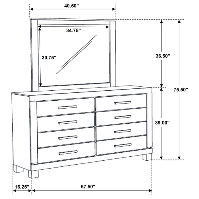 Woodmont Dresser With Mirror - Tony’s Furniture Store & Linen (GA) - Multi Location
