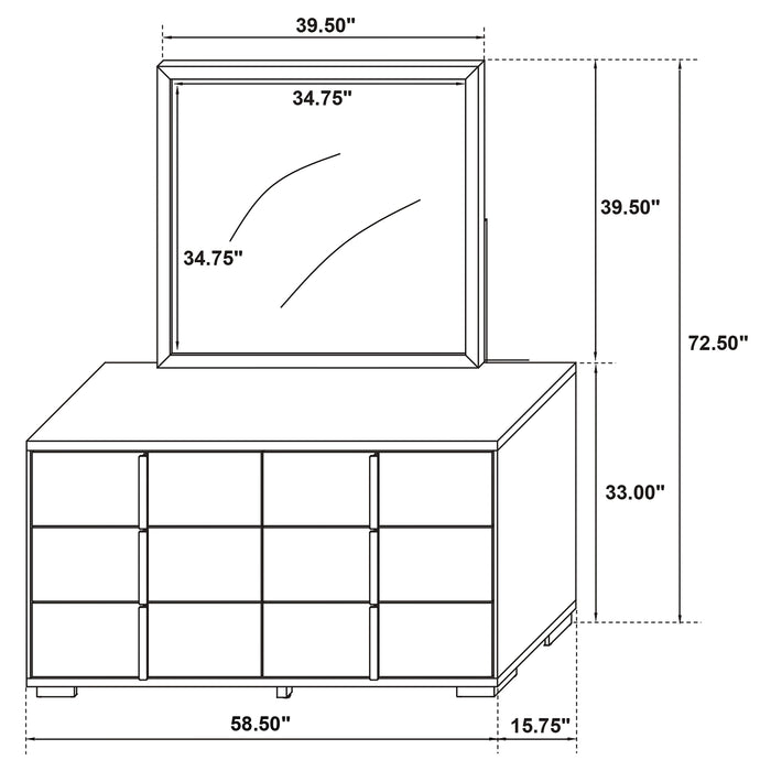 Marceline Dresser With Mirror - Tony’s Furniture Store & Linen (GA) - Multi Location