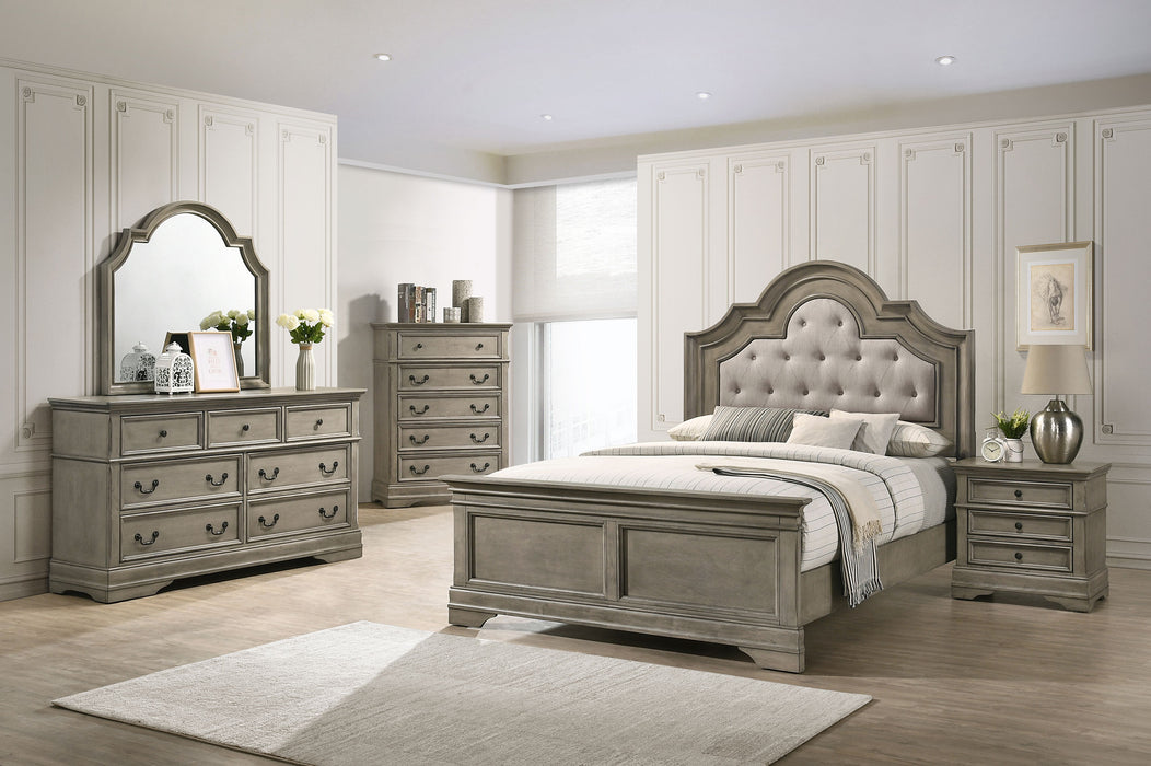 Manchester Bedroom Set with Upholstered Arched Headboard Wheat - Tony’s Furniture Store & Linen (GA) - Multi Location