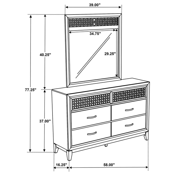 Valencia Dresser With Mirror - Tony’s Furniture Store & Linen (GA) - Multi Location