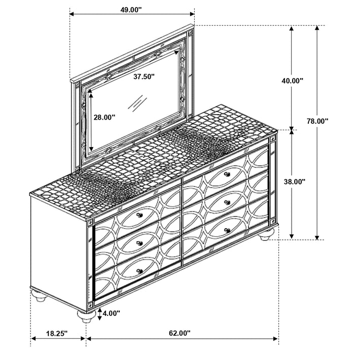 Gunnison Dresser With Mirror - Tony’s Furniture Store & Linen (GA) - Multi Location