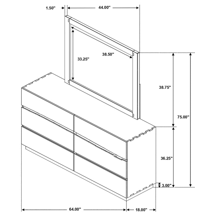 Winslow Dresser With Mirror - Tony’s Furniture Store & Linen (GA) - Multi Location