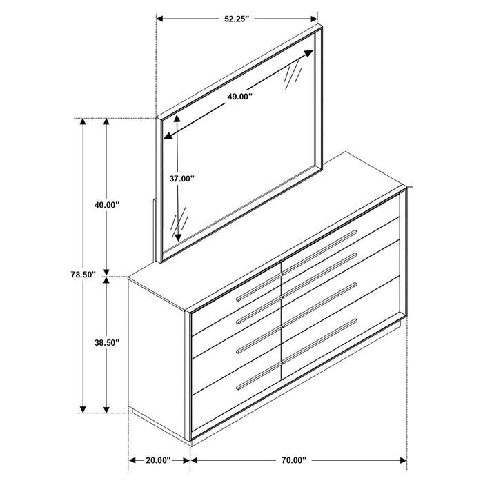 Durango Dresser With Mirror - Tony’s Furniture Store & Linen (GA) - Multi Location