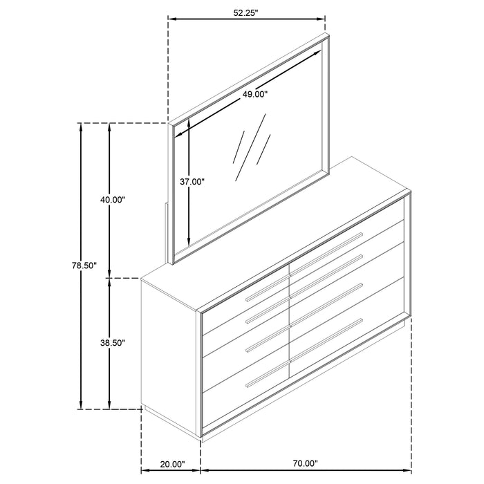 Durango Dresser With Mirror - Tony’s Furniture Store & Linen (GA) - Multi Location