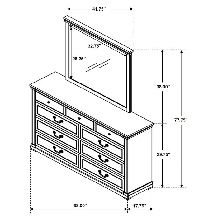 Hillcrest Dresser With Mirror - Tony’s Furniture Store & Linen (GA) - Multi Location