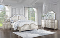 Evangeline Upholstered Platform Bedroom Set Ivory and Silver Oak - Tony’s Furniture Store & Linen (GA) - Multi Location