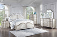 Evangeline Upholstered Platform Bedroom Set Ivory and Silver Oak - Tony’s Furniture Store & Linen (GA) - Multi Location