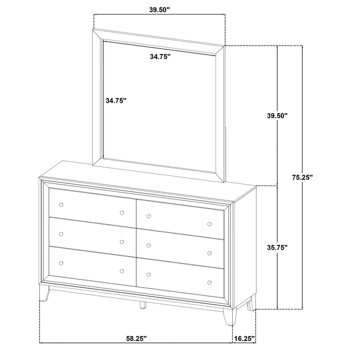 Welsley Dresser With Mirror - Tony’s Furniture Store & Linen (GA) - Multi Location