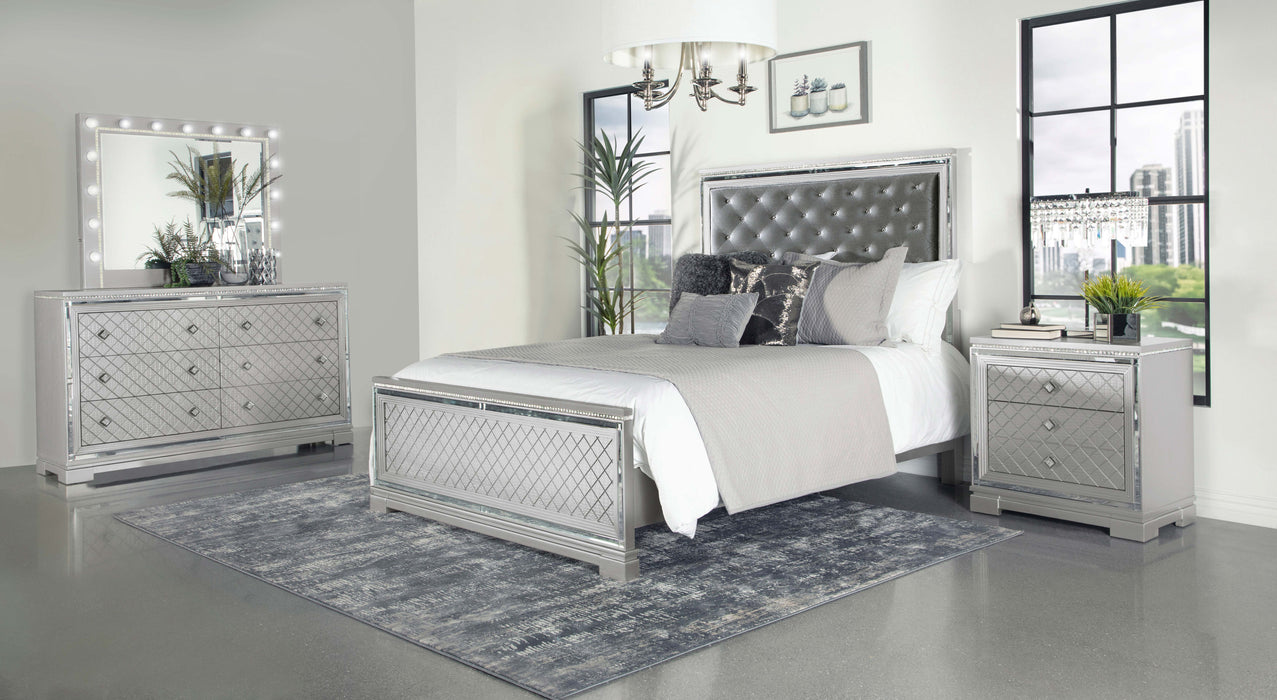 Eleanor Upholstered Tufted Bedroom Set Metallic - Tony’s Furniture Store & Linen (GA) - Multi Location