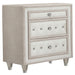 Antonella 3-drawer Upholstered Nightstand Ivory and Camel - Tony’s Furniture Store & Linen (GA) - Multi Location